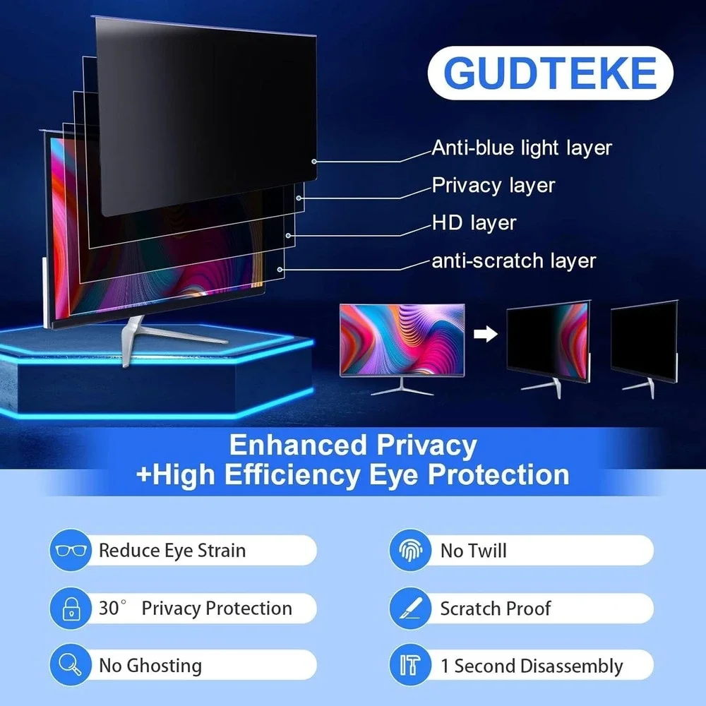 Computer Monitor Privacy Screen Filter Protector 21.5
